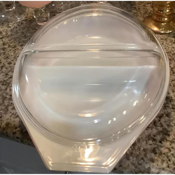 Vintage Pyrex Pink Daisy Divided Casserole Dish - Picture 8 of 9